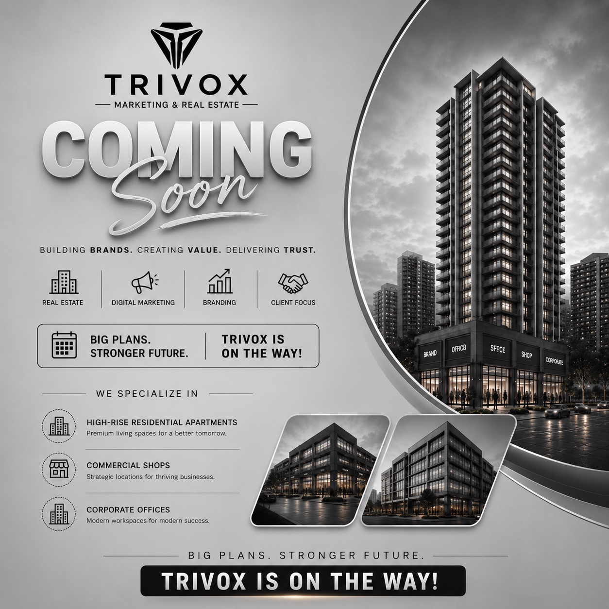 Building brands, creating value, and delivering trust across every real estate project.