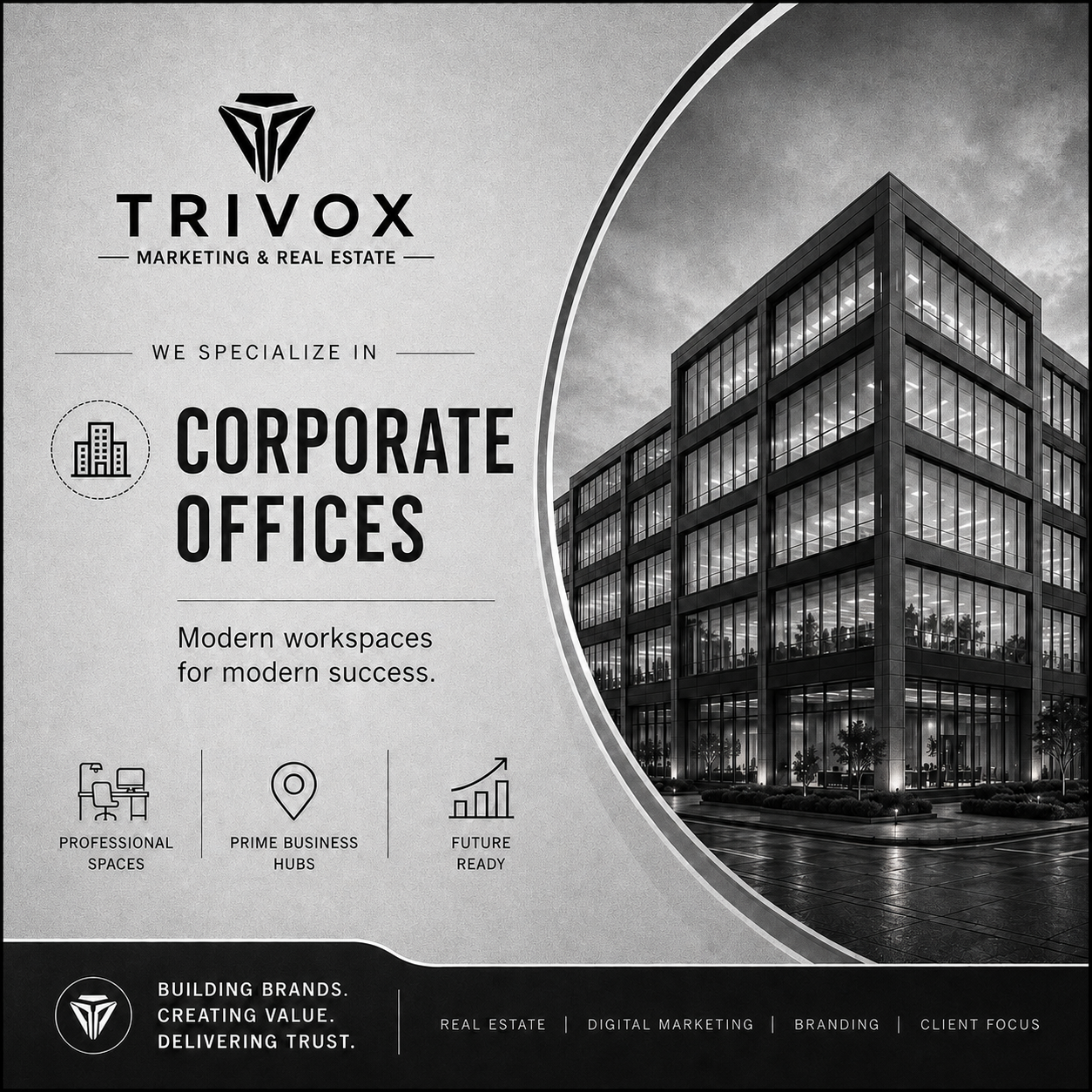Modern corporate workspaces created for ambitious businesses and future-ready teams.